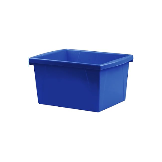 5.5 Gallon Plastic Storage Bins - Case of (6) to keep Items organized at home or at work.
